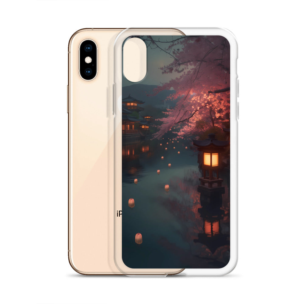 iPhone Case - Cherry Blossoms and Lanterns