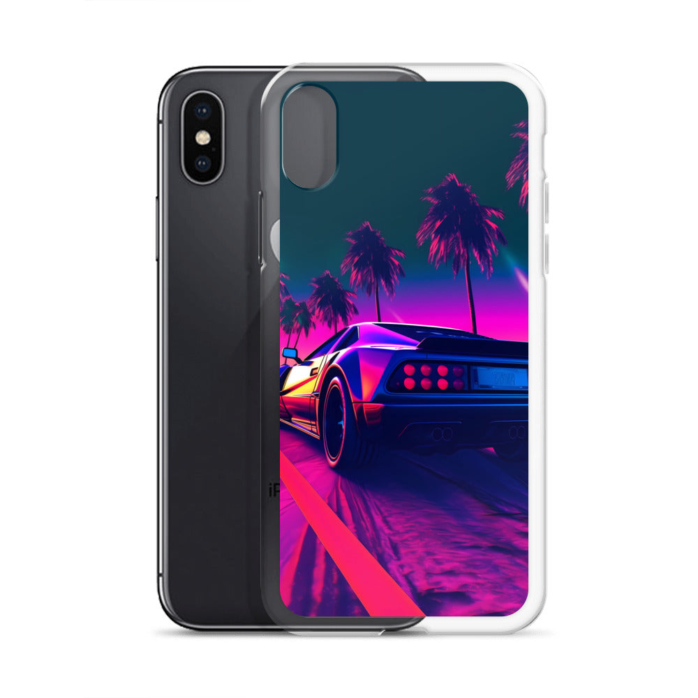 iPhone Case - Retrowave Neon Car