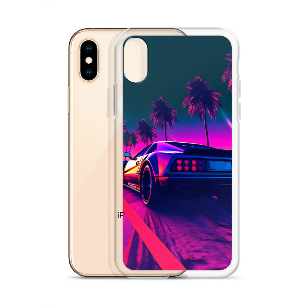 iPhone Case - Retrowave Neon Car