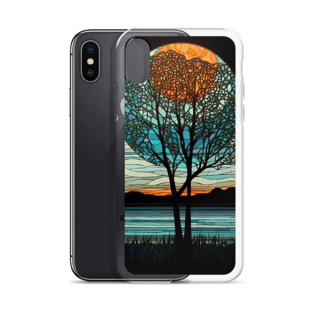 iPhone Case - Moon & Tree Stained Glass
