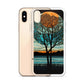 iPhone Case - Moon & Tree Stained Glass