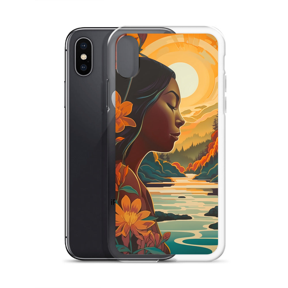 iPhone Case - Woman in Golden Landscape