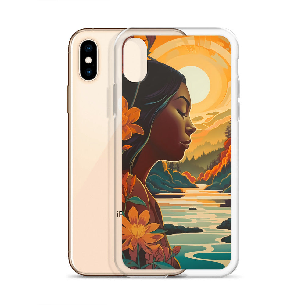 iPhone Case - Woman in Golden Landscape