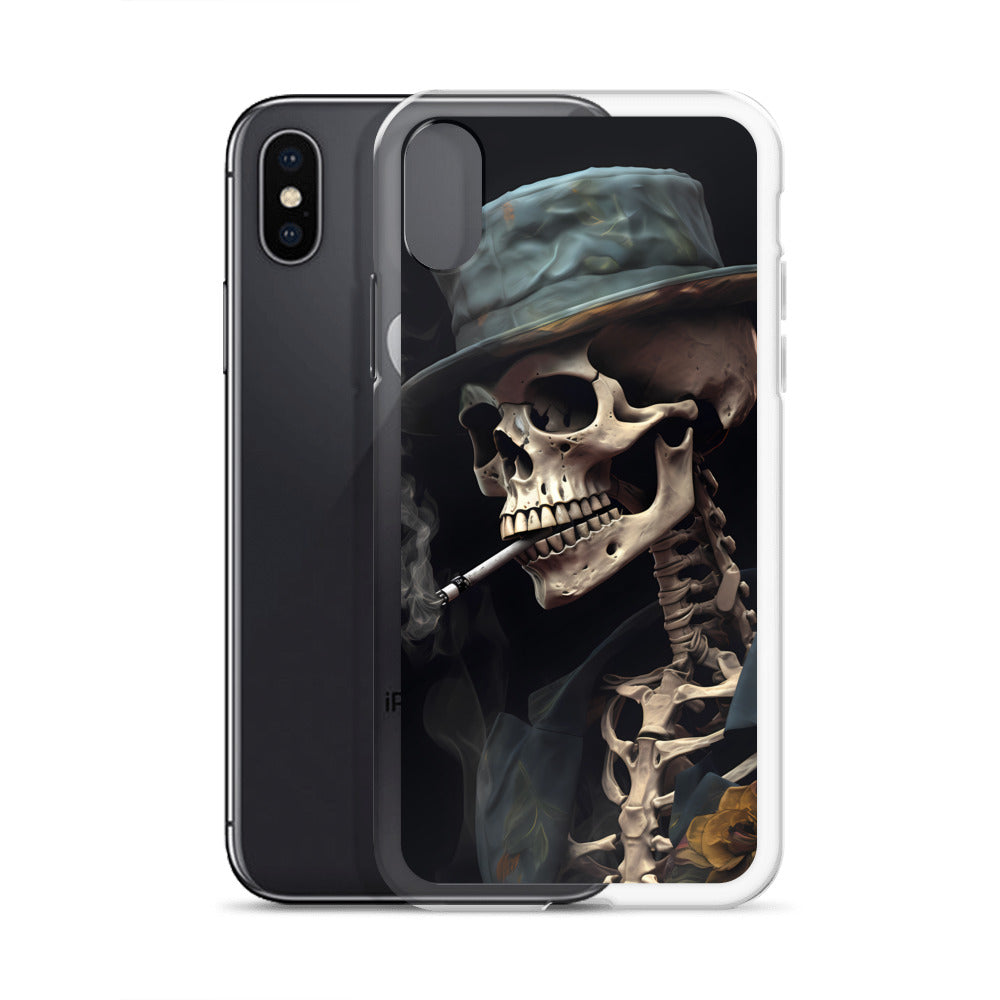 iPhone Case - Gentleman Smoking Skeleton