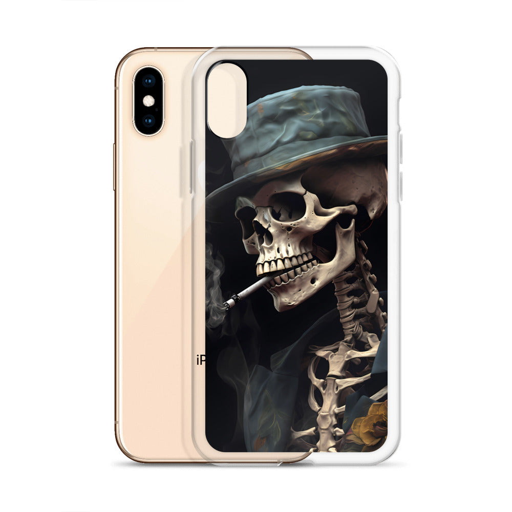 iPhone Case - Gentleman Smoking Skeleton