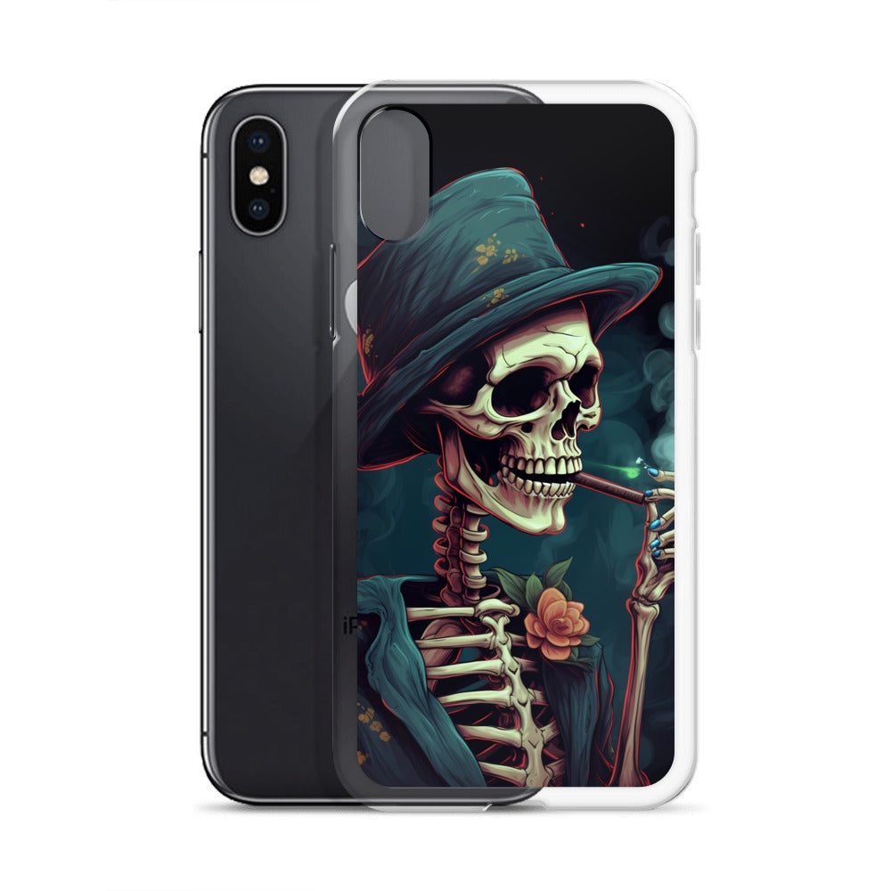 iPhone Case - Cryptidcore Skeleton Smoker