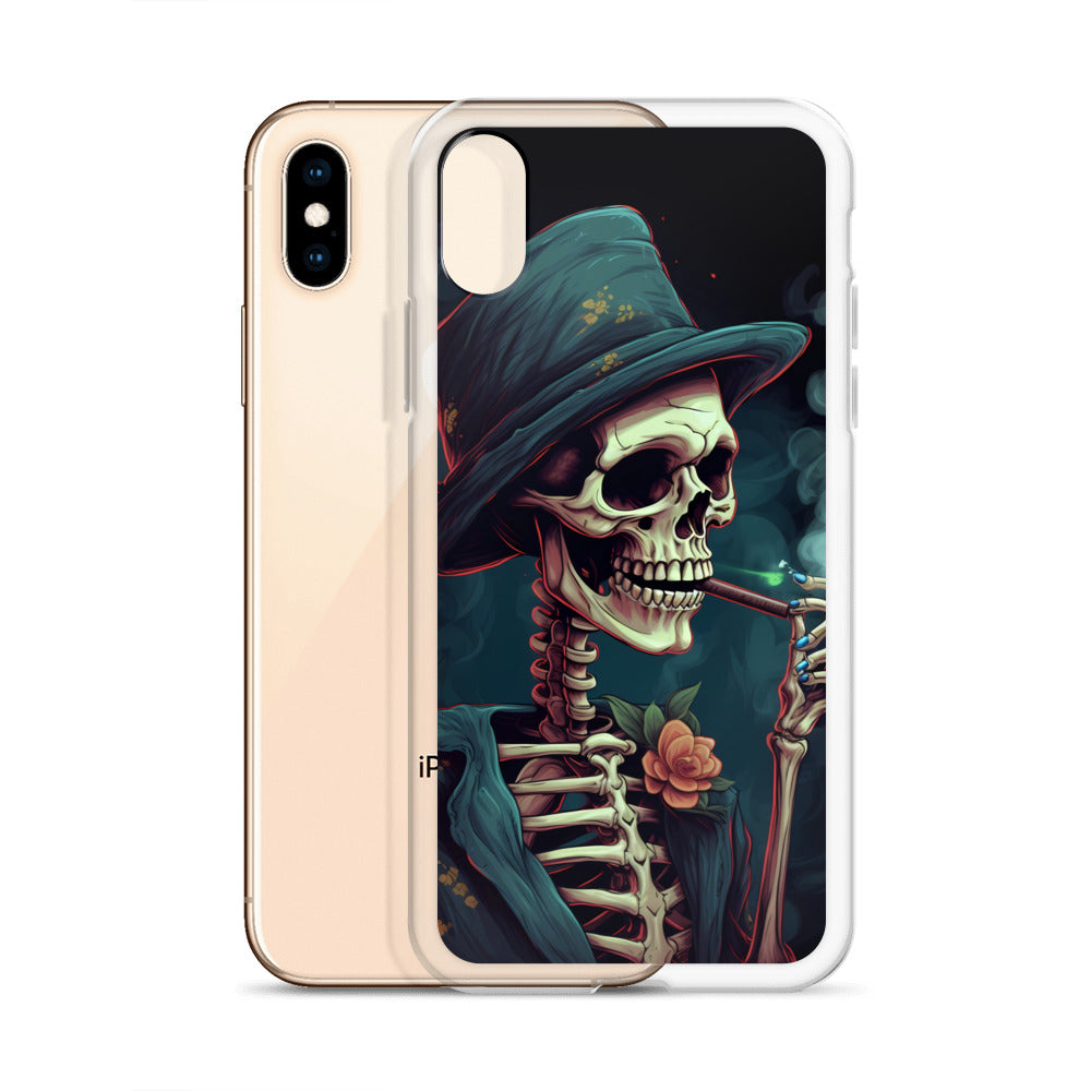 iPhone Case - Cryptidcore Skeleton Smoker