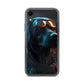iPhone Case - Black Lab in Cyber City