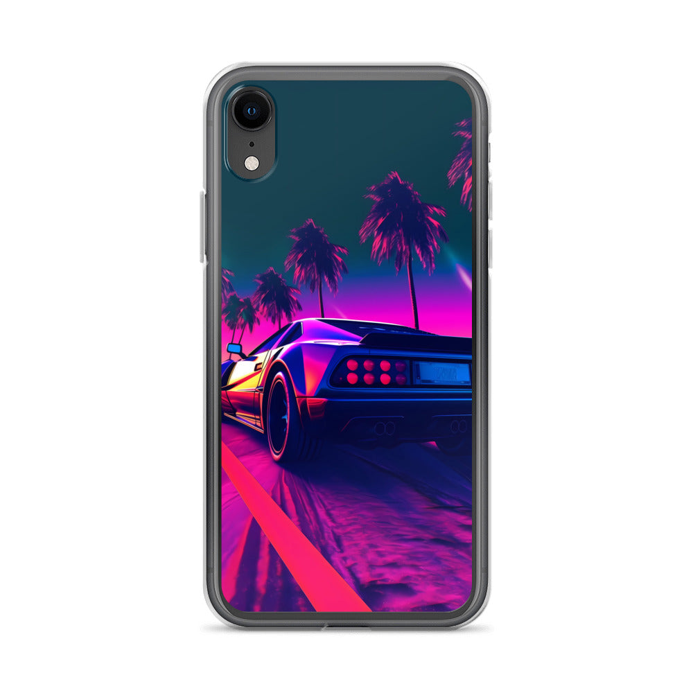 iPhone Case - Retrowave Neon Car