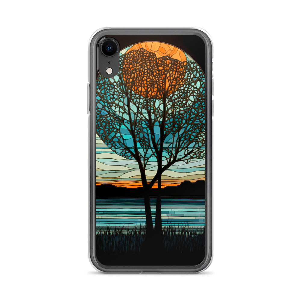 iPhone Case - Moon & Tree Stained Glass