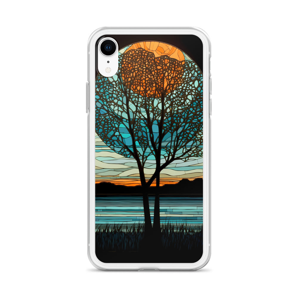iPhone Case - Moon & Tree Stained Glass