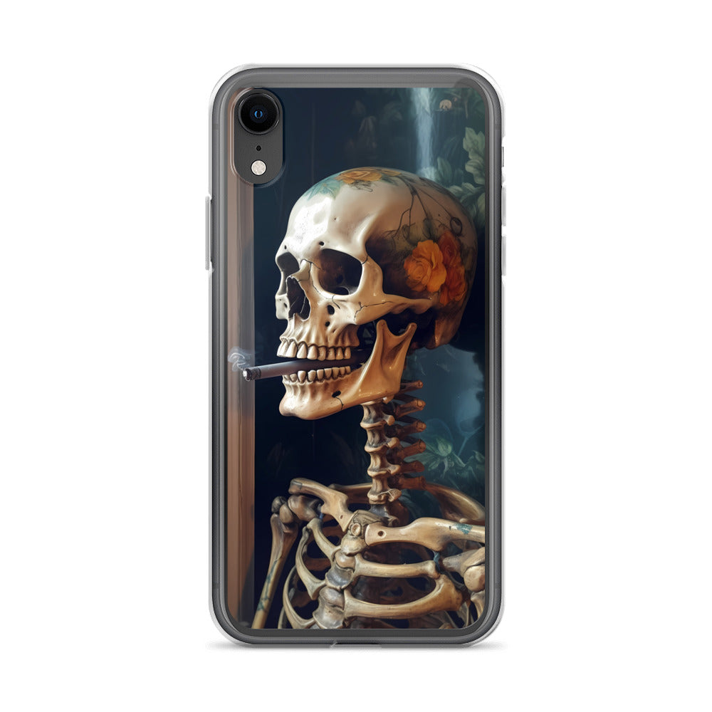 iPhone Case - Skull Flower Skeleton