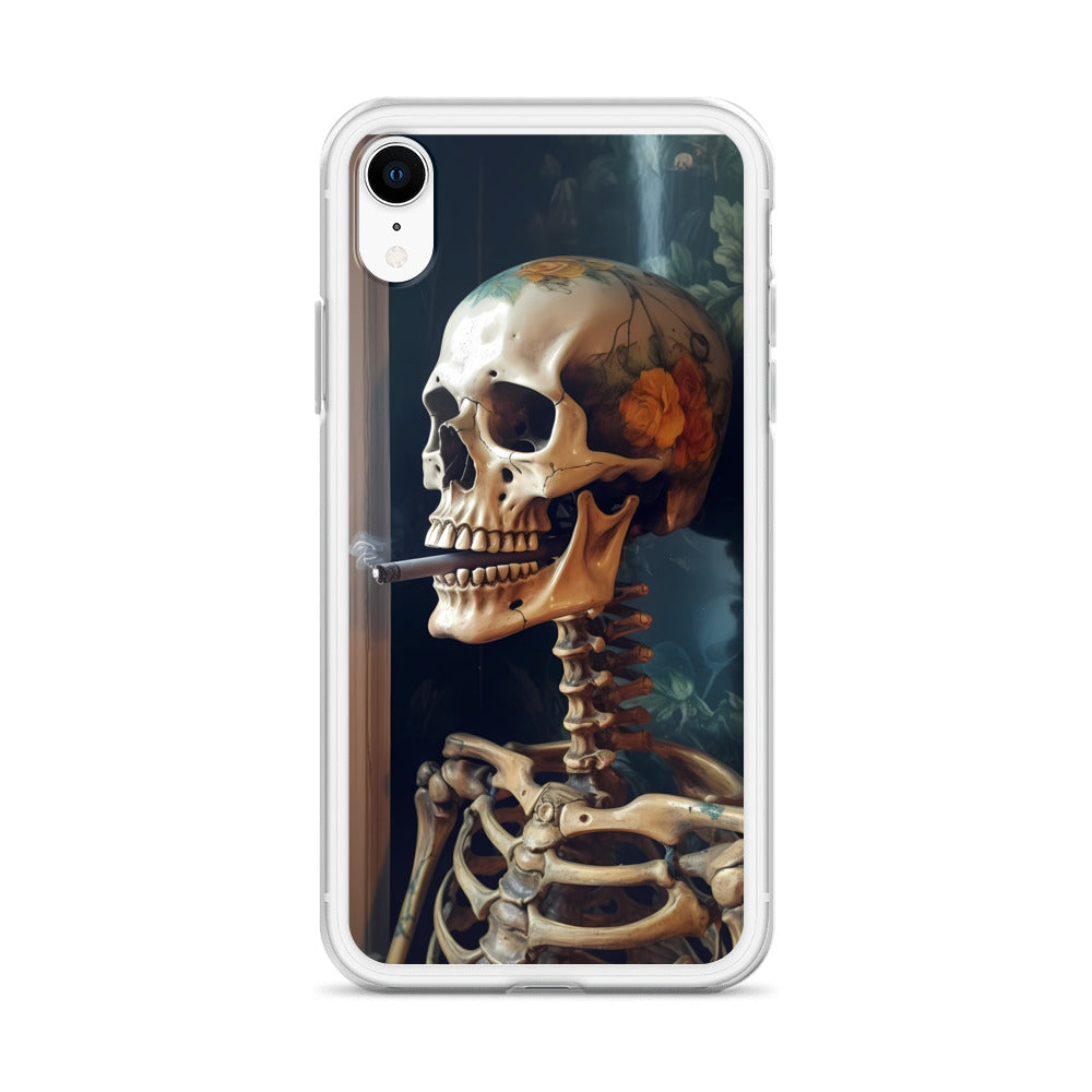 iPhone Case - Skull Flower Skeleton