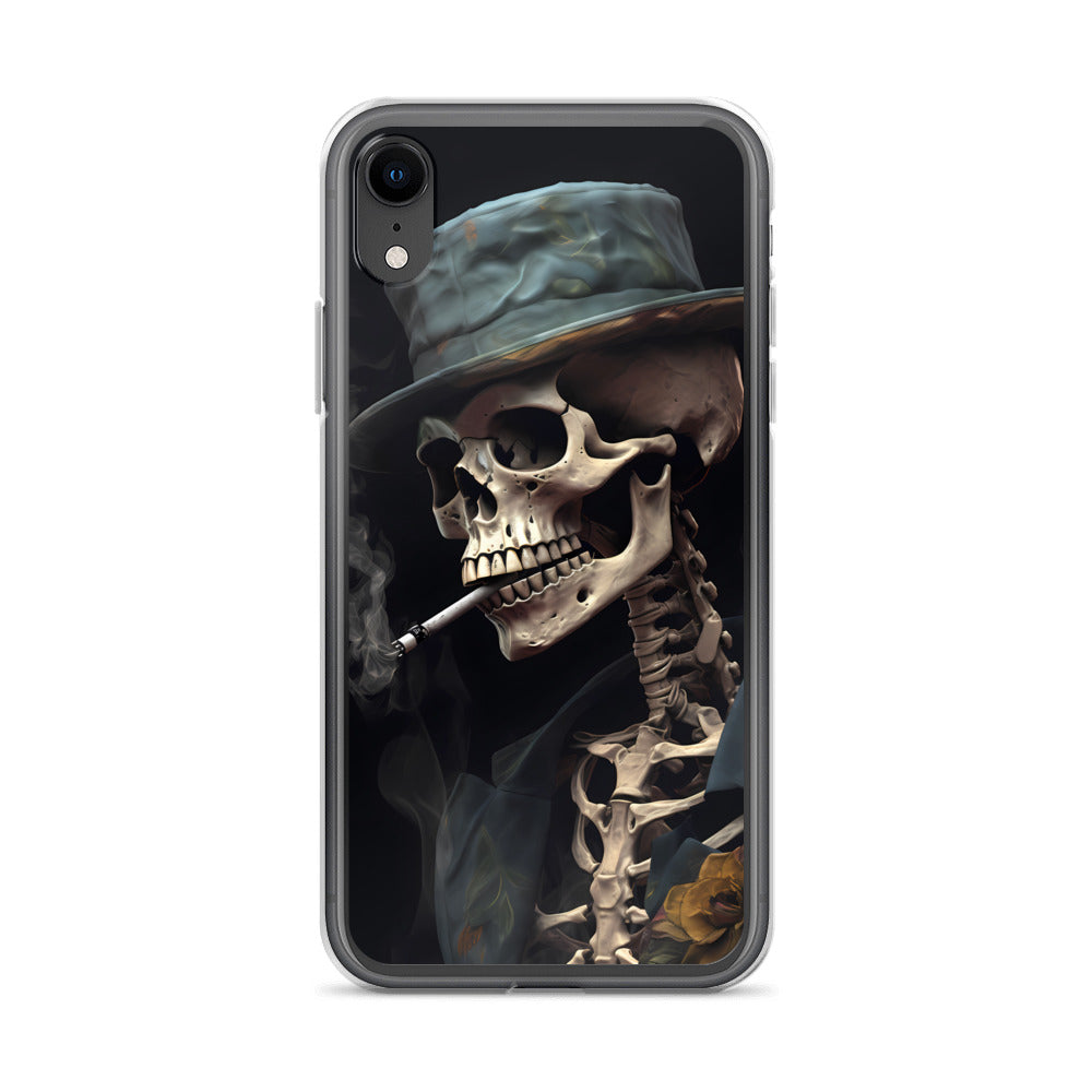 iPhone Case - Gentleman Smoking Skeleton