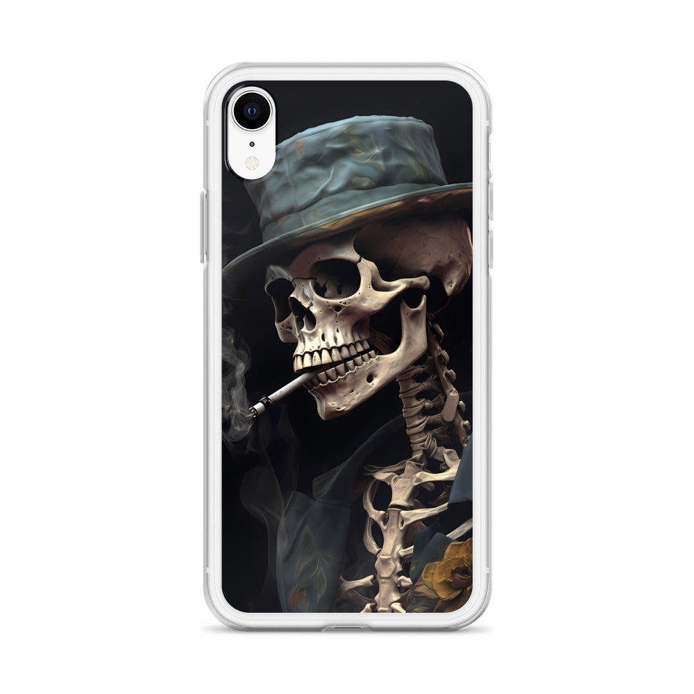 iPhone Case - Gentleman Smoking Skeleton