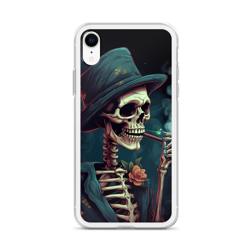 iPhone Case - Cryptidcore Skeleton Smoker