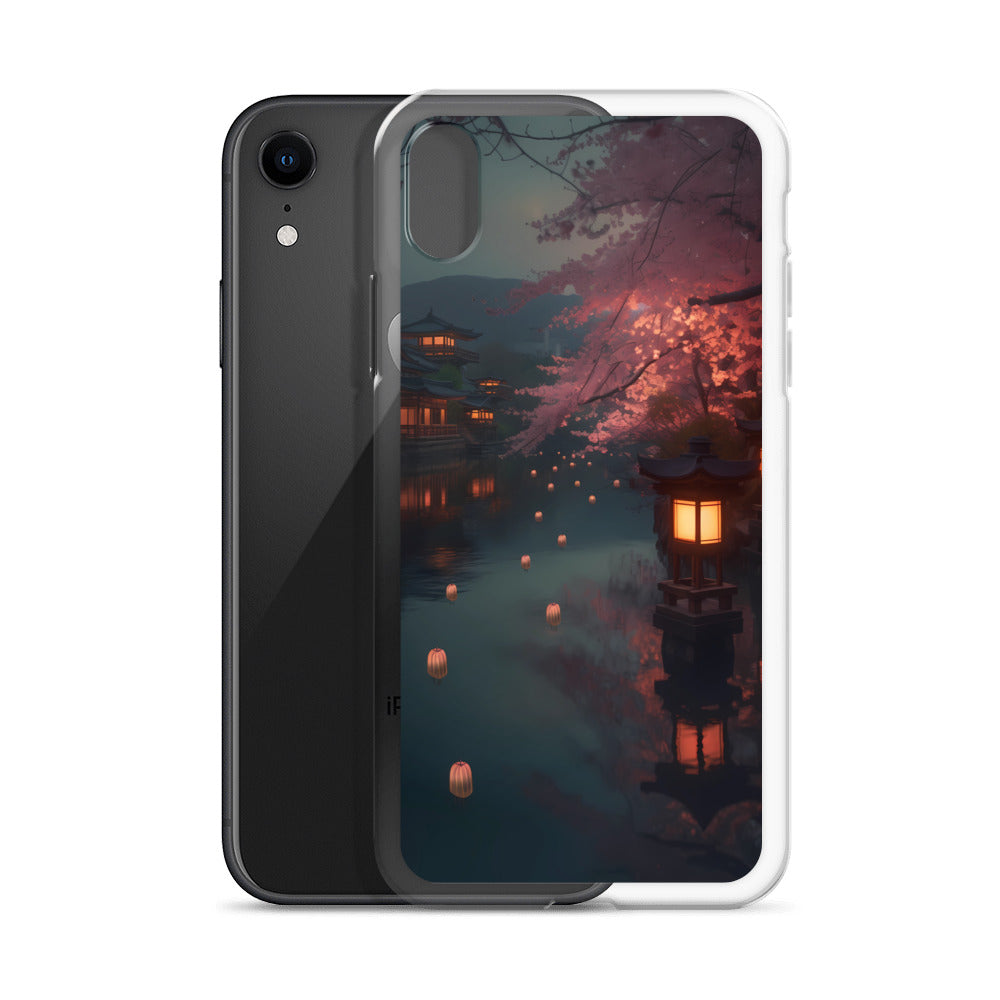 iPhone Case - Cherry Blossoms and Lanterns