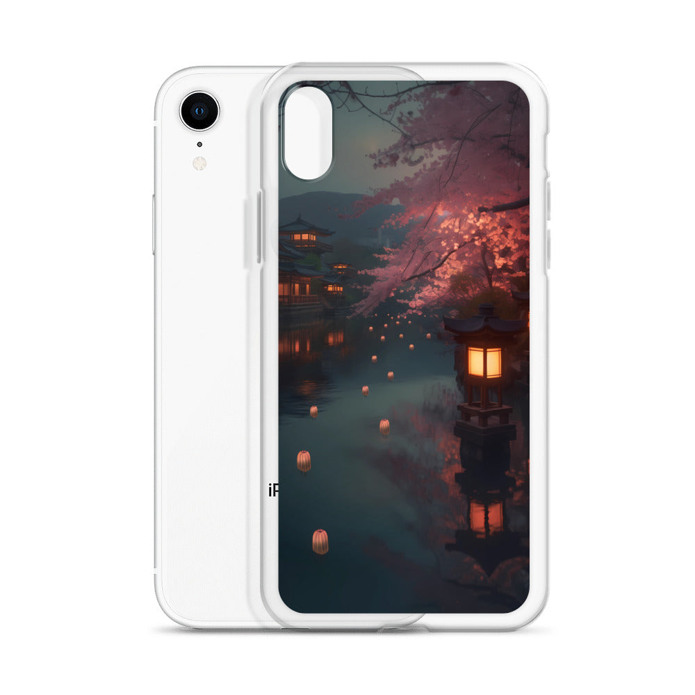 iPhone Case - Cherry Blossoms and Lanterns