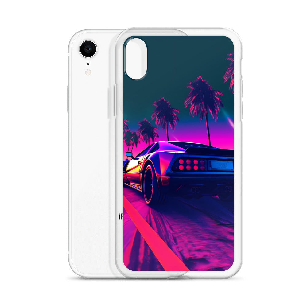 iPhone Case - Retrowave Neon Car