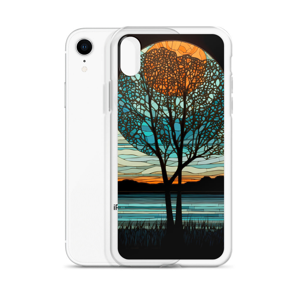 iPhone Case - Moon & Tree Stained Glass
