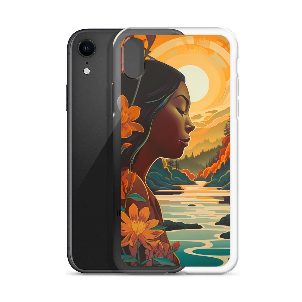 iPhone Case - Woman in Golden Landscape