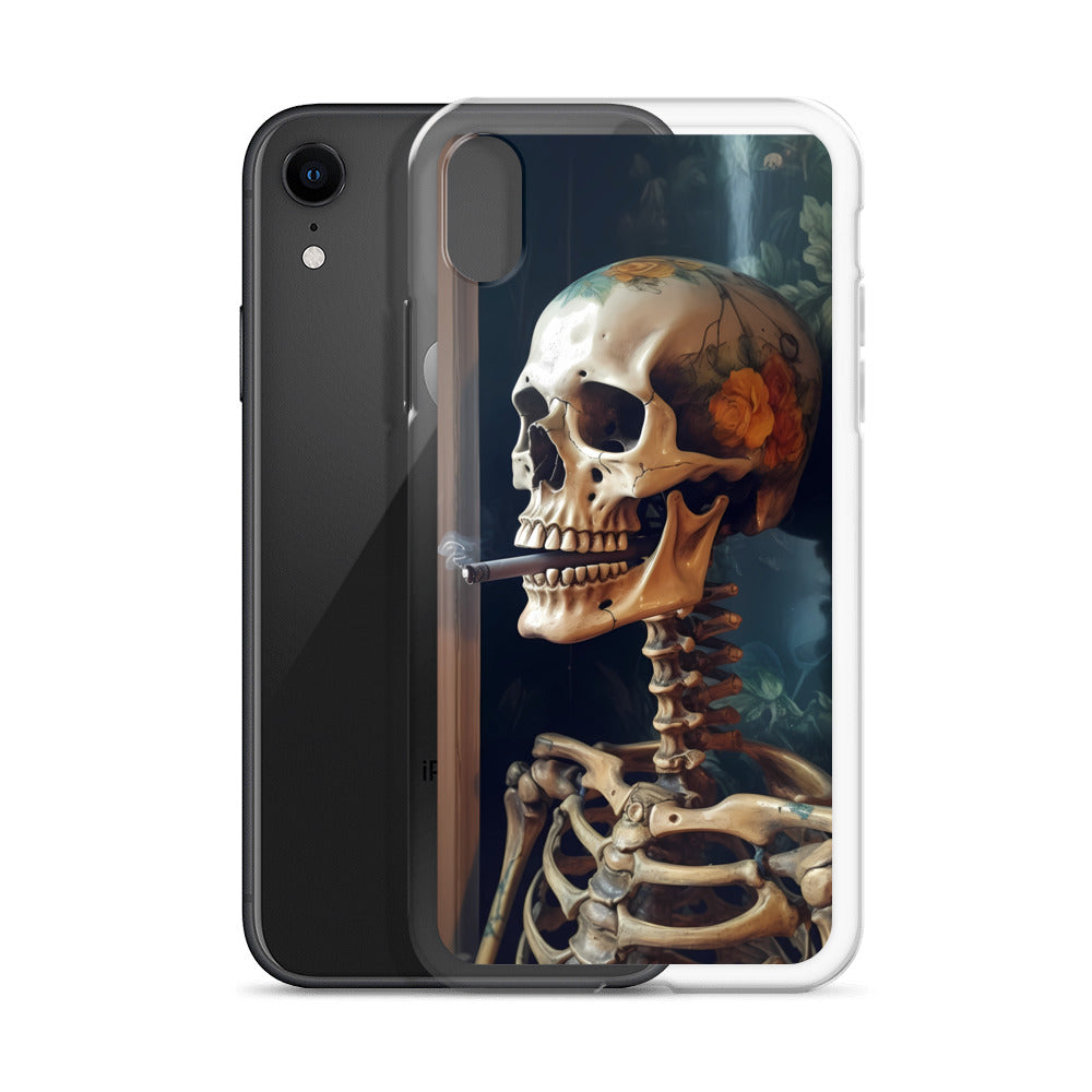 iPhone Case - Skull Flower Skeleton