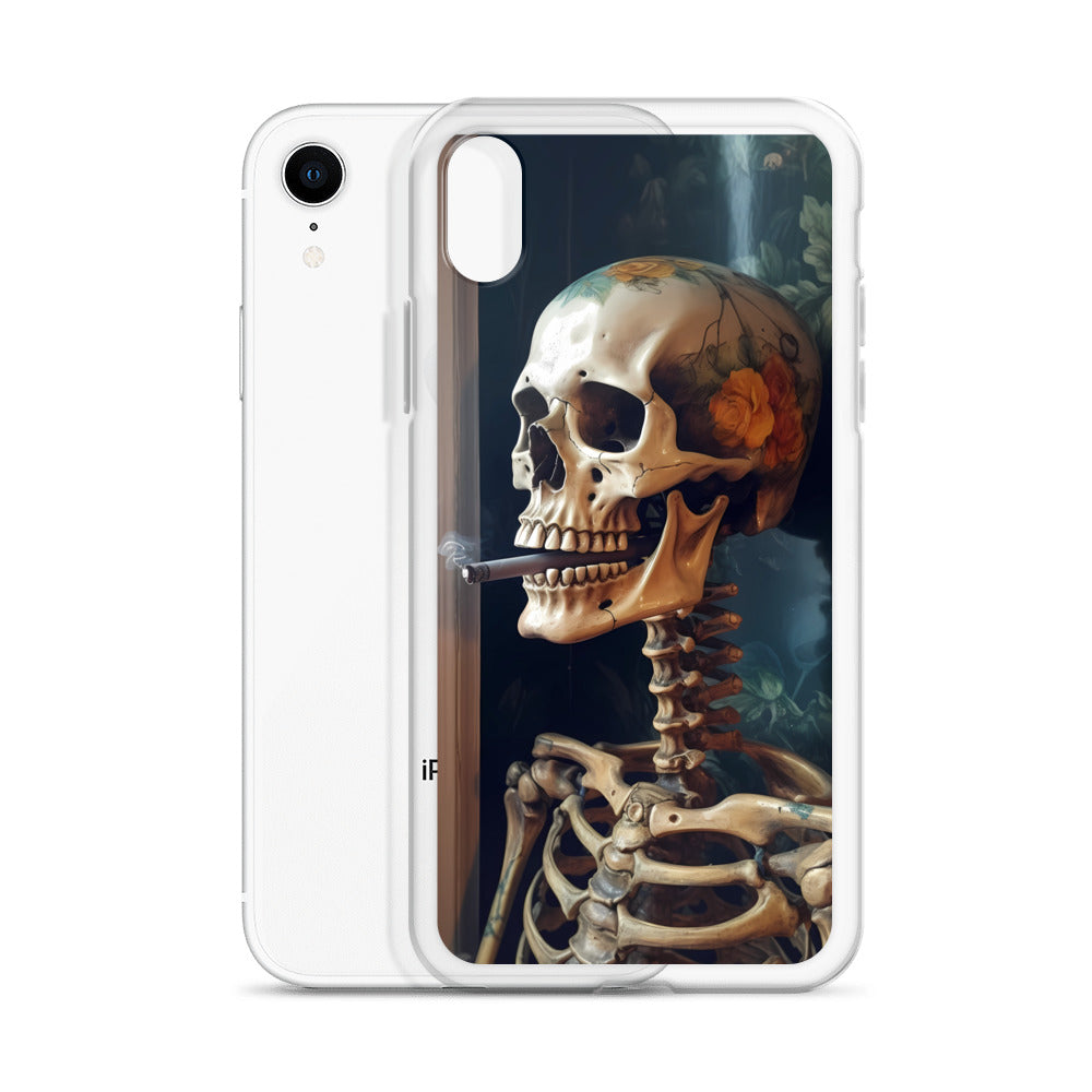 iPhone Case - Skull Flower Skeleton