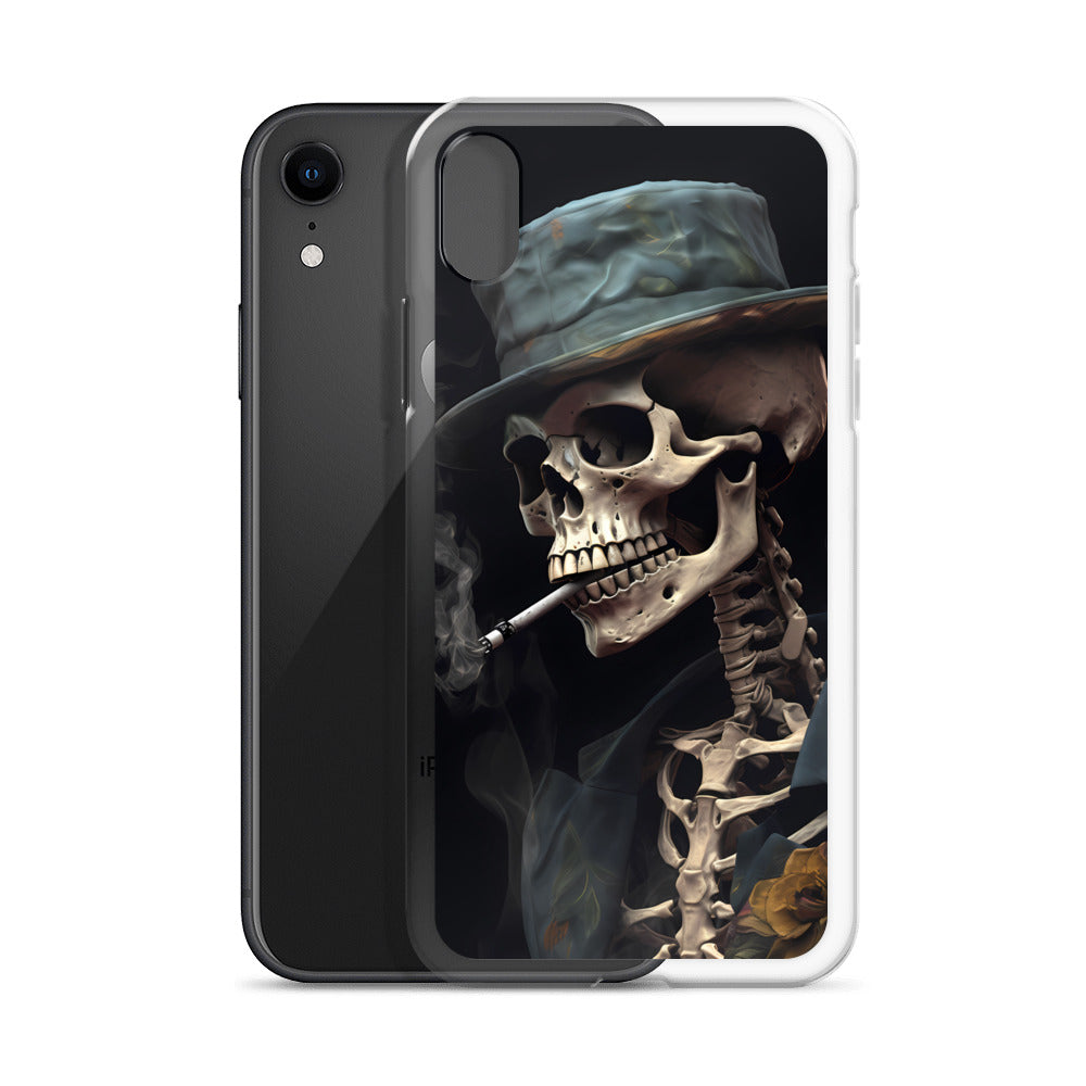 iPhone Case - Gentleman Smoking Skeleton