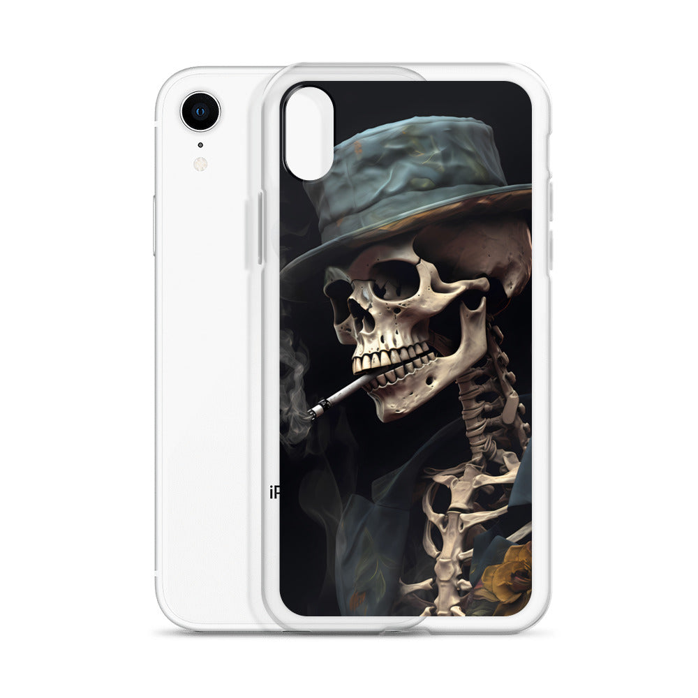 iPhone Case - Gentleman Smoking Skeleton