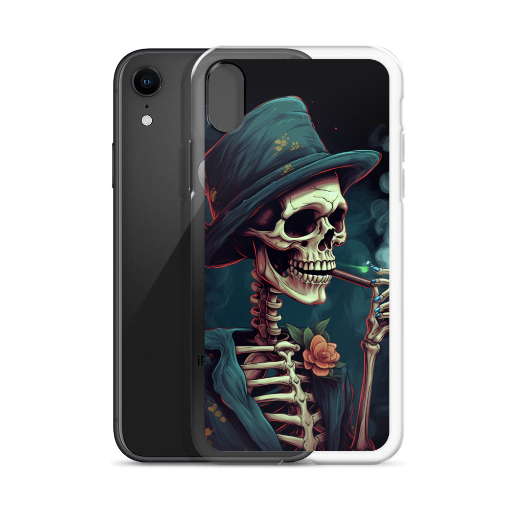 iPhone Case - Cryptidcore Skeleton Smoker