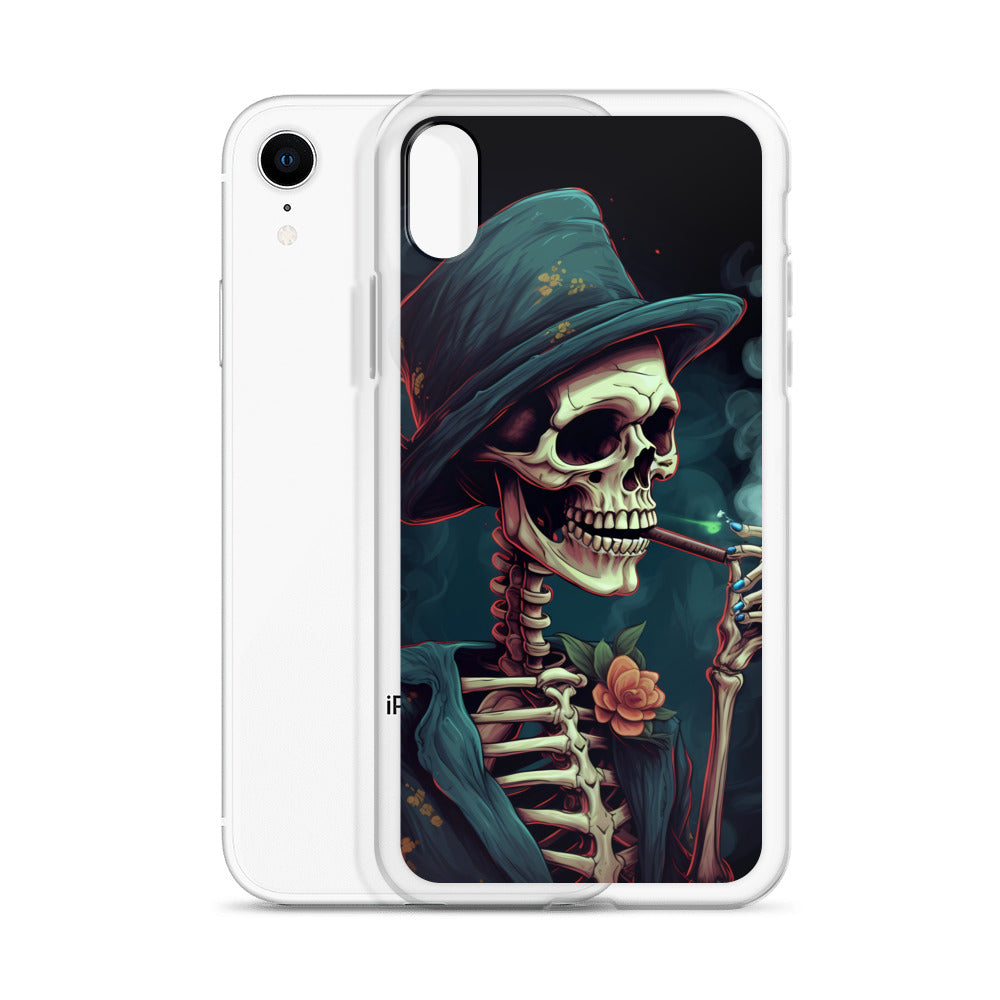 iPhone Case - Cryptidcore Skeleton Smoker