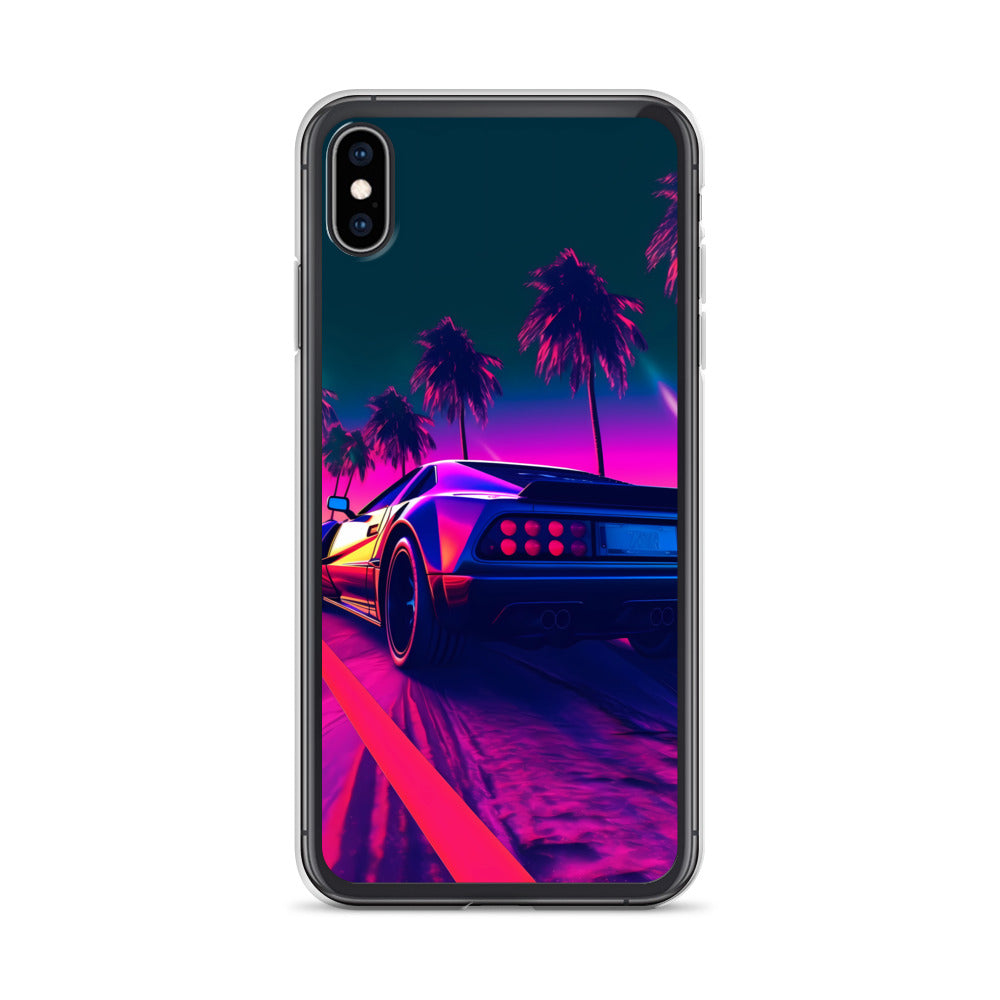 iPhone Case - Retrowave Neon Car