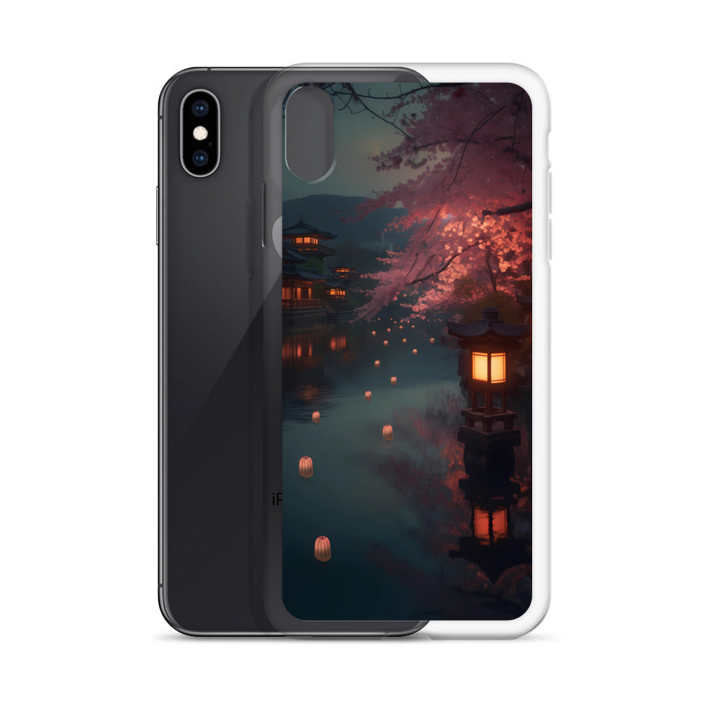 iPhone Case - Cherry Blossoms and Lanterns