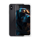 iPhone Case - Black Lab in Cyber City