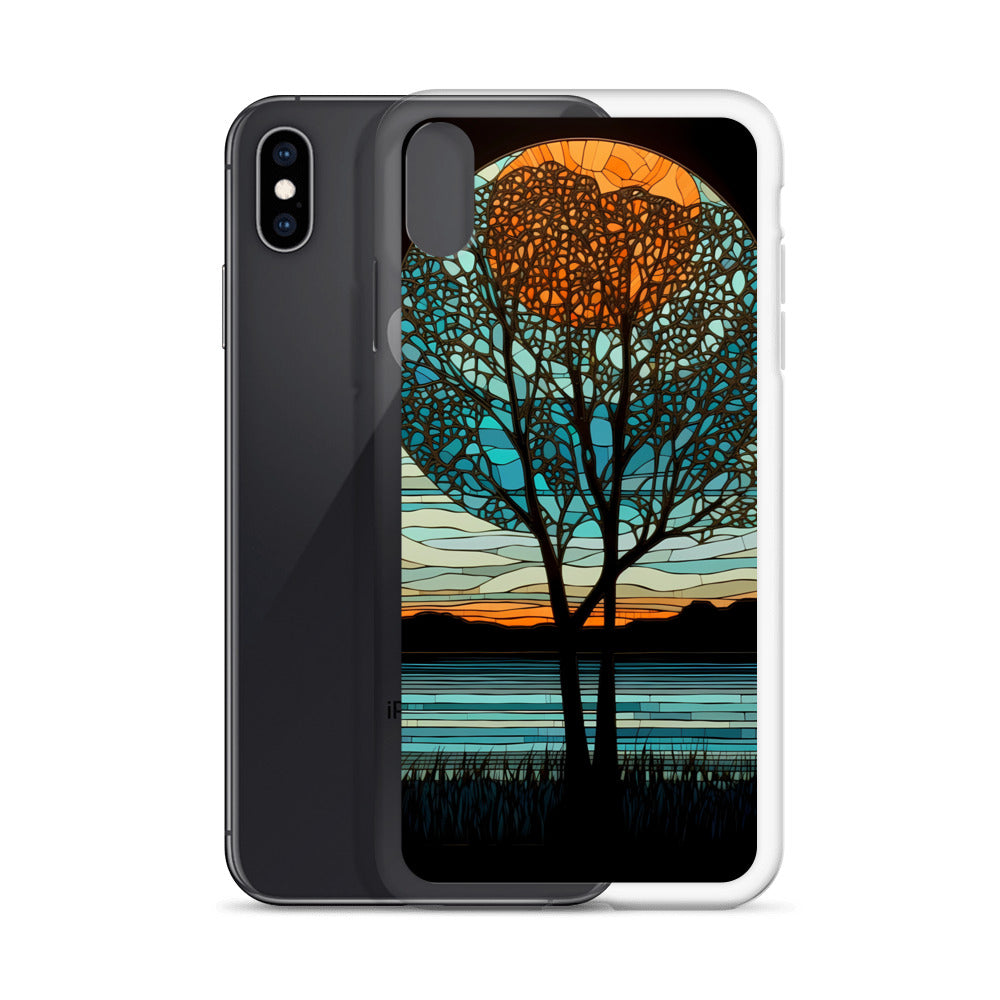 iPhone Case - Moon & Tree Stained Glass