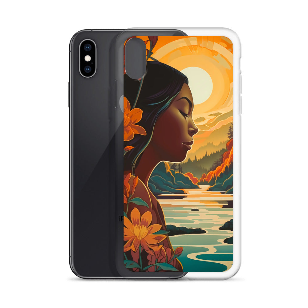 iPhone Case - Woman in Golden Landscape