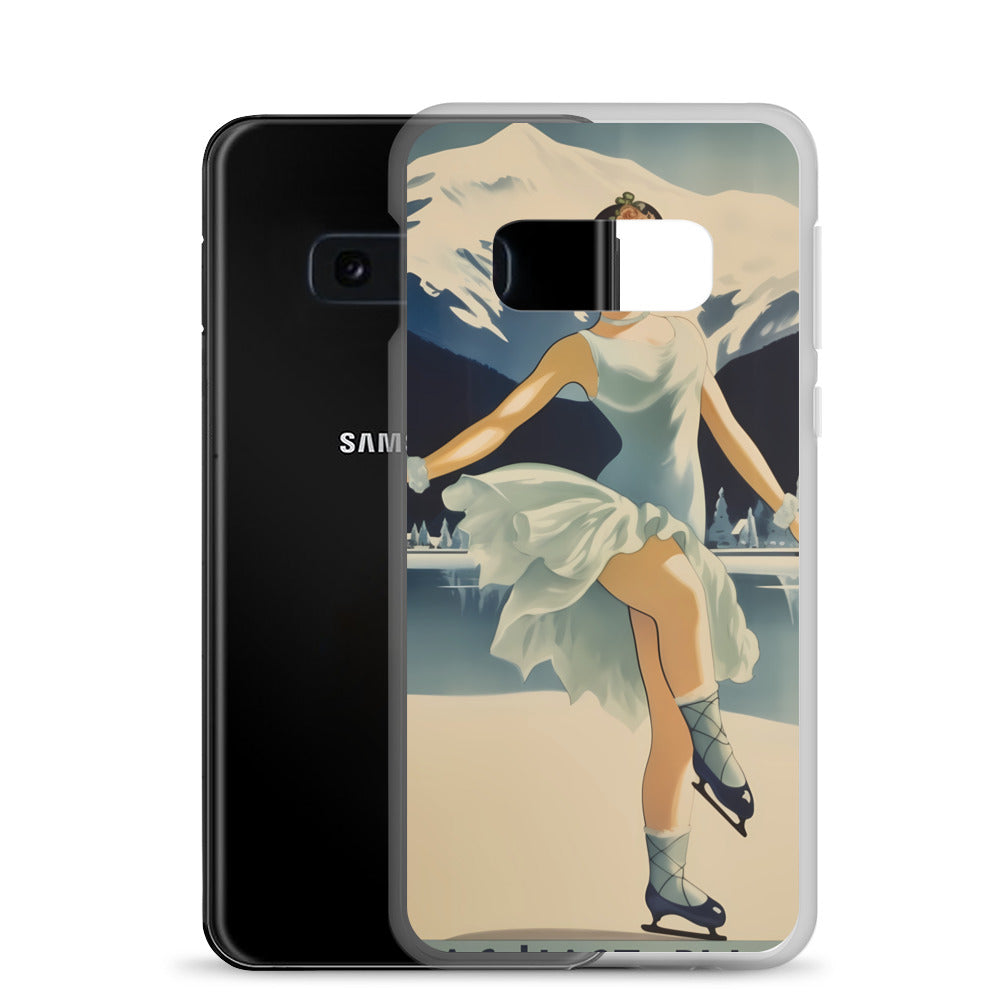 Samsung Case - Vintage Adverts - Lake Placid Skater