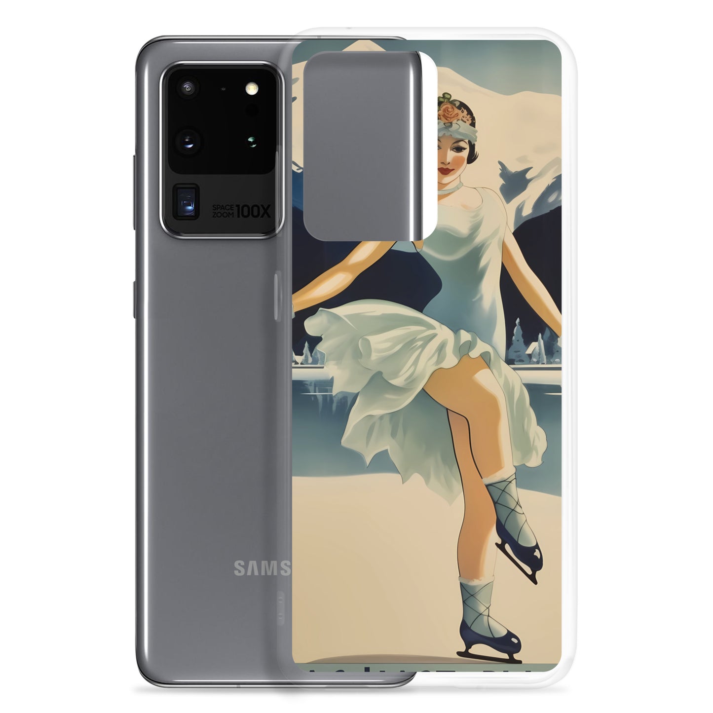 Samsung Case - Vintage Adverts - Lake Placid Skater