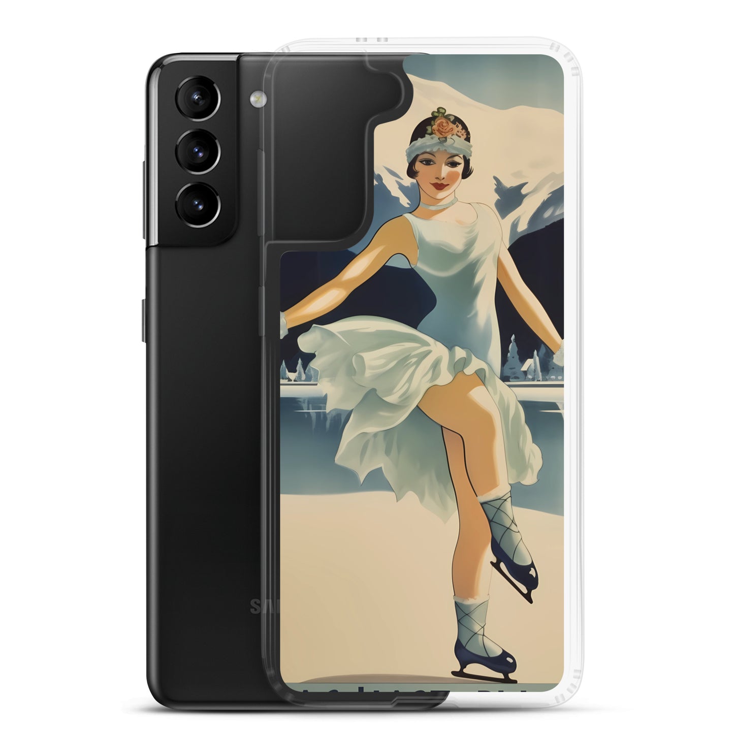 Samsung Case - Vintage Adverts - Lake Placid Skater