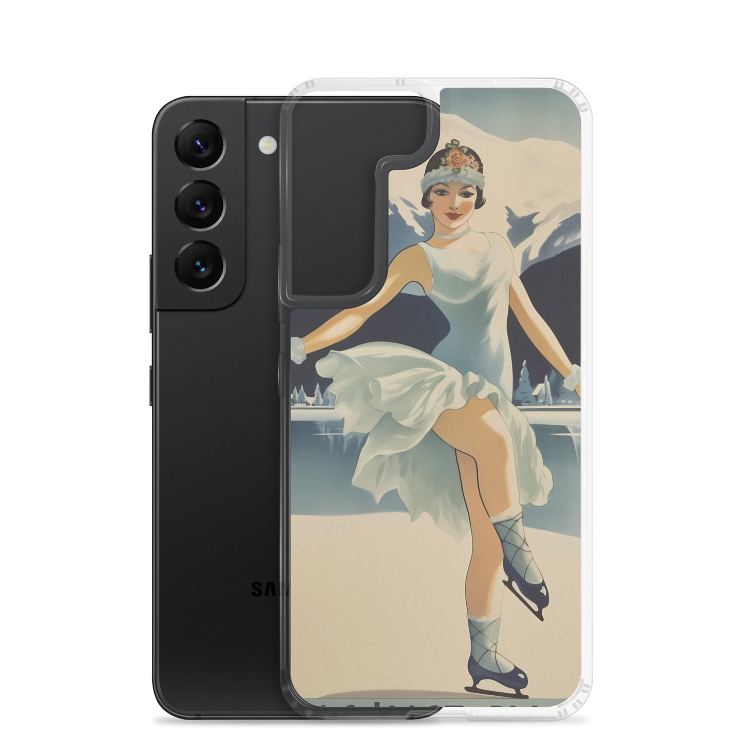Samsung Case - Vintage Adverts - Lake Placid Skater