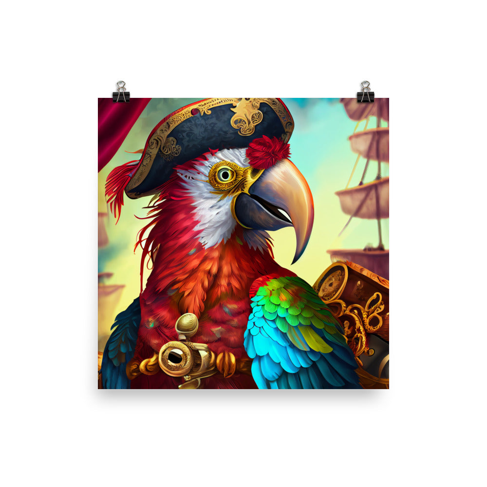 Enhanced Matte Poster - Pirate Parrot