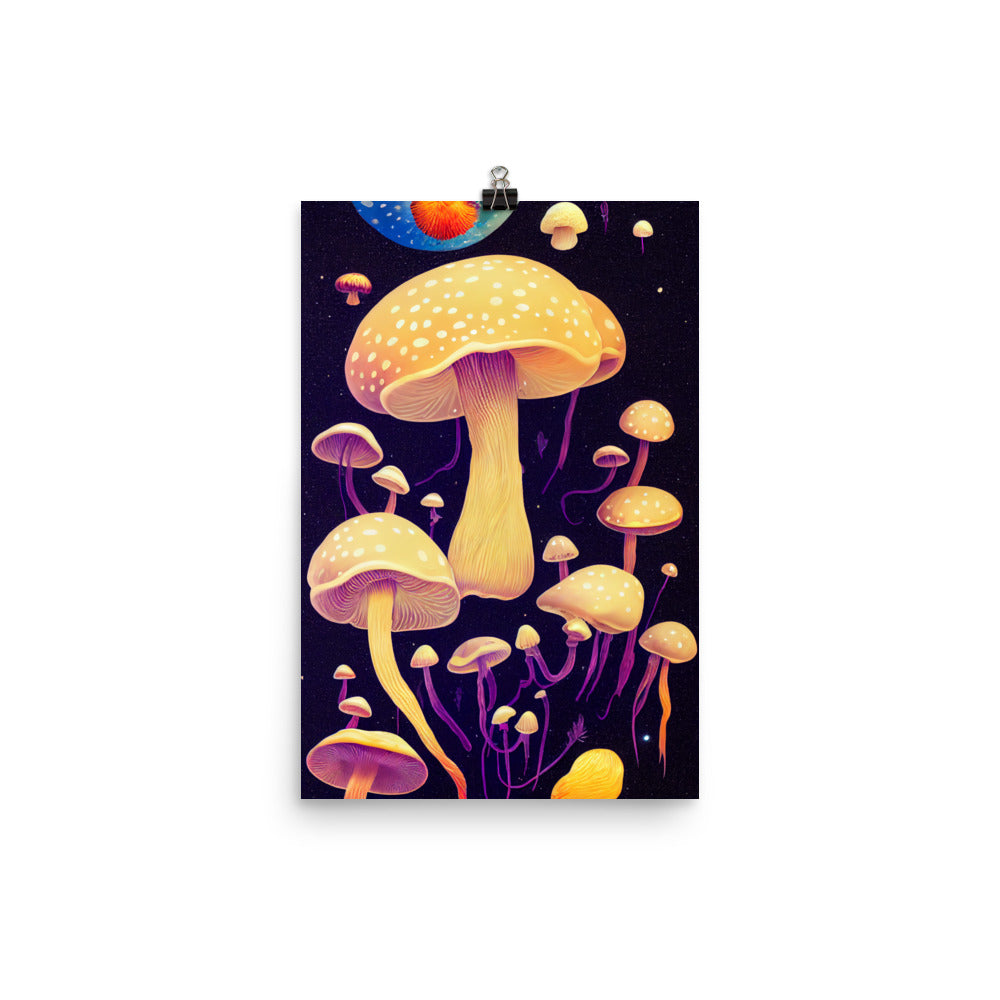 Enhanced Matte Poster - Mushrooms in Space