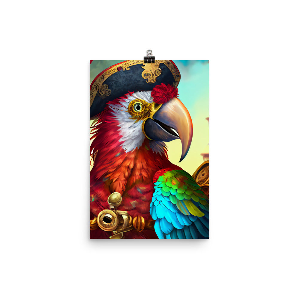 Enhanced Matte Poster - Pirate Parrot