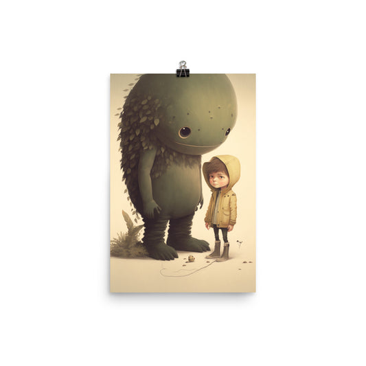 Enhanced Matte Paper Poster - A Boy and His Monster