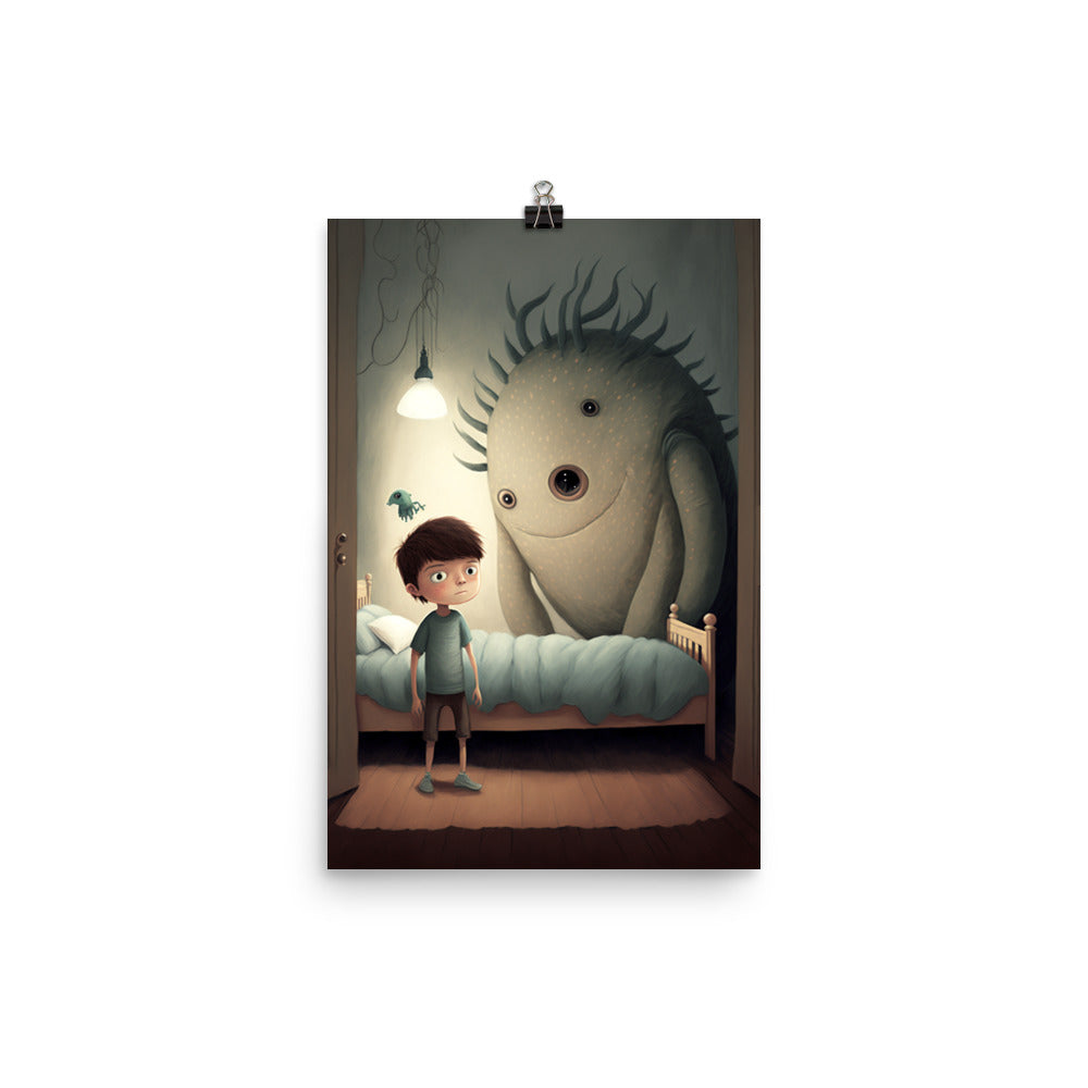 Enhanced Matte Paper Poster - A Boy and His Monster