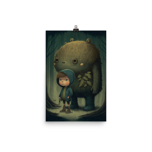 Enhanced Matte Paper Poster - A Boy and His Monster