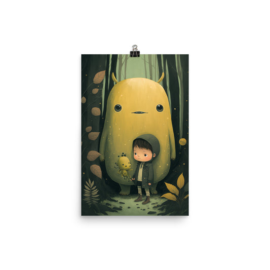 Enhanced Matte Paper Poster - A Boy and His Monster