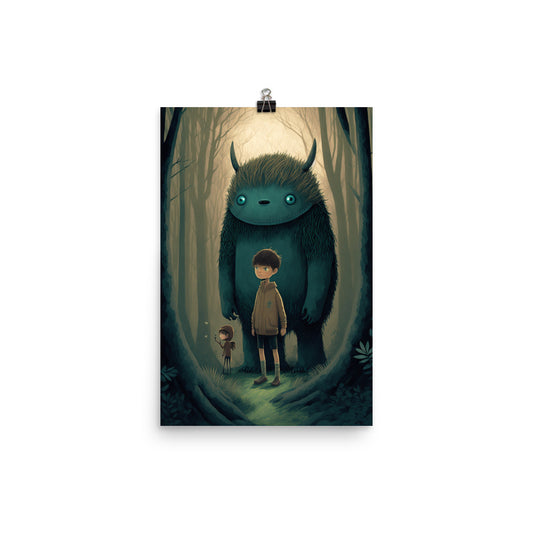 Enhanced Matte Paper Poster - A Boy and His Monster
