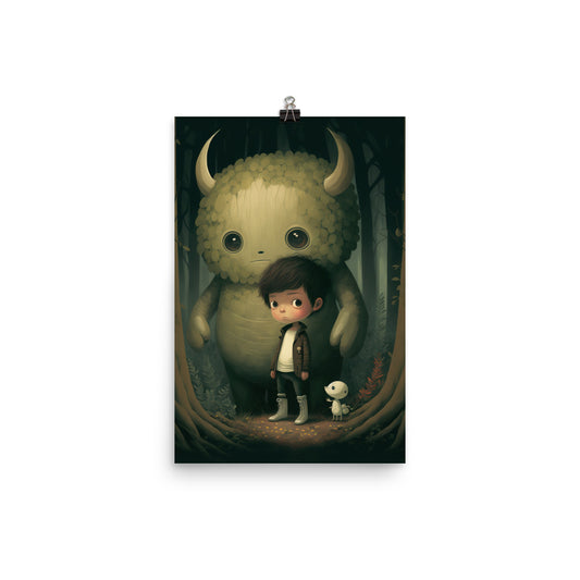 Enhanced Matte Paper Poster - A Boy and His Monster