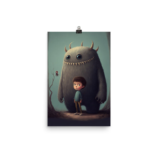 Enhanced Matte Paper Poster - A Boy and His Monster